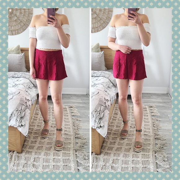 White Off-The-Shoulder Crop Top‎ - Picture 1 of 4